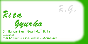 rita gyurko business card